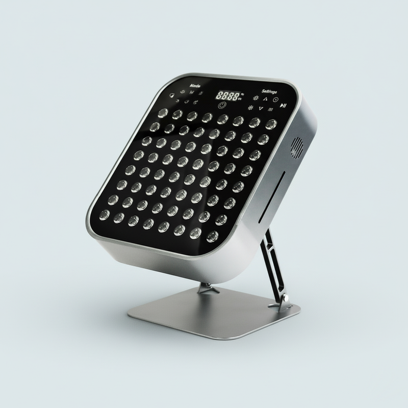 Aura Sweden compact LED light therapy device with adjustable stand for skin and wellness