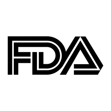 FDA logo representing U.S. Food and Drug Administration certification and approval