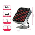 Red light therapy panel with tabletop stand, goggles, power cable, and user manual, 300x260mm