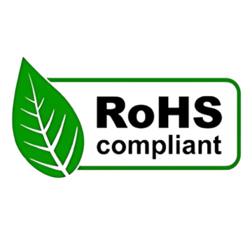 RoHS compliant logo indicating product meets environmental and safety standards