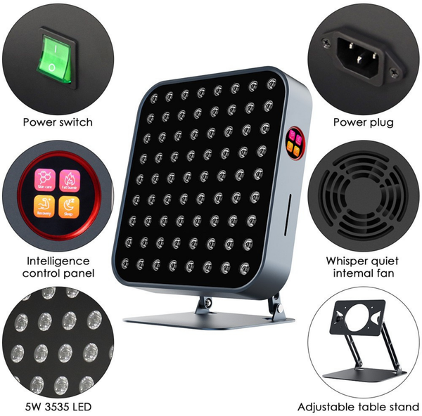 Dubbelkanalig panel för rött och nära-infrarött ljusterapi - H320 (kompakt)